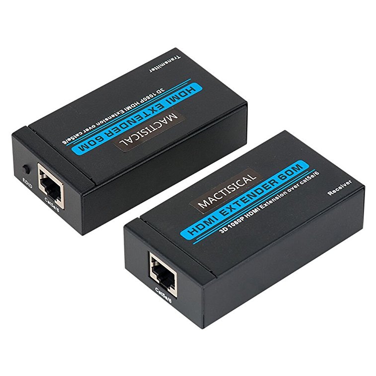 HDMI Extender, MACTIS HDMI Extenders Over CAT5e CAT6 Ethernet Cable (up to 60M, HDMI Transmitter   Receiver)