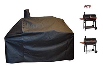acoveritt a1COVER-Grill-Smoker-Cover Sized for Char Griller Grill Smoker 2823, 2123 600D Heavy Duty Canvas Water Proof All Weather Off-Set Charcoal Smoker Cover G21616