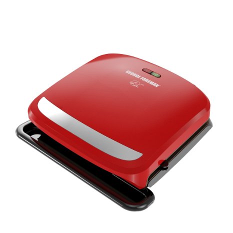 George Foreman GRP360R 4 Serving Removable Plate 360 Grill Red