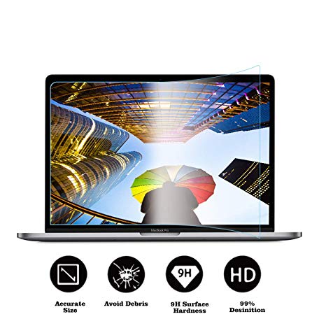 Flexible Willow Glass Screen Protector Compatible MacBook Pro 15" 2016 2017 2018 Released （Model：A1707）, Ultra Thin Anti Scratch and Bubble Free Glass Screen Cover