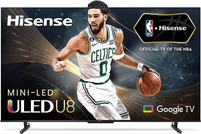 Hisense 55U88KM- 55" Mini-LED Pro 4K ULED 144 Hz Google TV with Quantum Dot Technology, Dolby Vision Atmos, IMAX Enhanced, Gaming Smart TV with HDR10, HDR10 , HLG (Canada Model) 2023