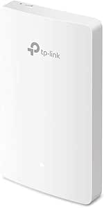 TP-Link AX1800 Wall Plate Wi-Fi 6 Access Point, Full Gigabit Ethernet ports, PoE , 1024 QAM, Cloud Management, Guest Network, Seamless Roaming, Omada SDN, WPA3 Security, Remote Control (EAP615-Wall)