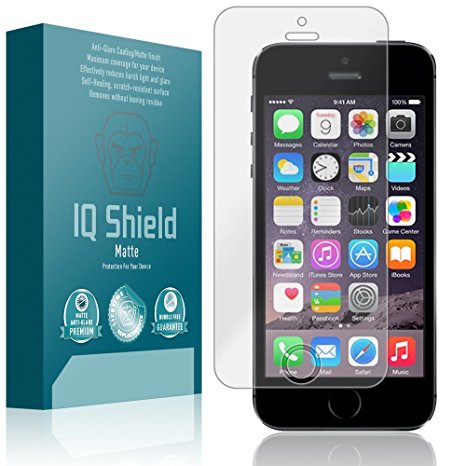 iPhone 5SE Screen Protector, IQ Shield® Matte Full Coverage Anti-Glare Screen Protector for iPhone 5SE (iPhone 5S,5 SE) Bubble-Free Film - with Lifetime Warranty