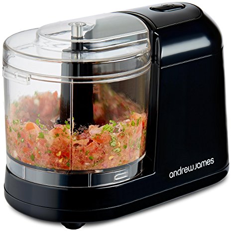 Andrew James 250W Compact Mini Chopper Food Processor With Removable 400ml Bowl - 2 Year Warranty