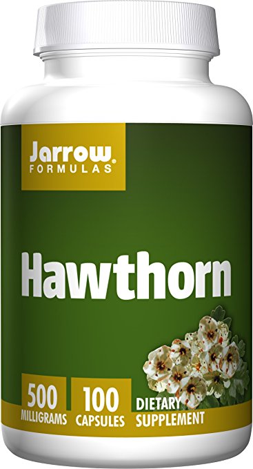 Jarrow Formulas Hawthorn, Promotes Healthy Circulation and Antioxidant Protection,  500mg, 100 Caps