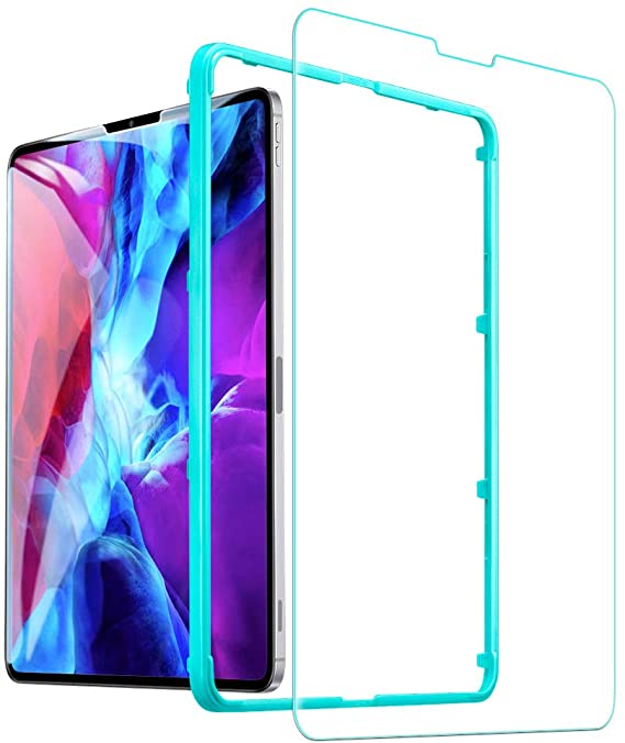 ESR Screen Protector for iPad Pro 12.9 2020 & 2018, 9H-Hard HD Clear Tempered-Glass Screen Protector for the iPad Pro 12.9-Inch [2X Strength] [Scratch-Resistant]