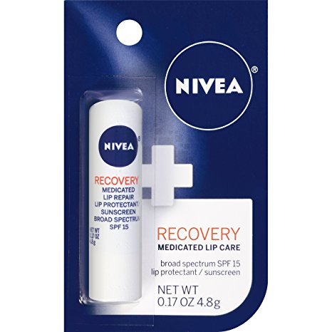 NIVEA Recovery Medicated Lip Care SPF 15 0.17 Carded Pack (Pack of 6)
