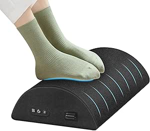 Foot Rest for Under Desk at Work, Heated Under Desk footrest with Vibration Massage,Foot Warmer,Adjustable Ergonomic Desk Footstool,Foot Stand Home,Office, Gifts for Mom,Dad,Friends