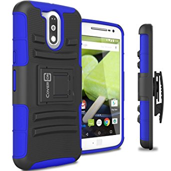 Moto G4 Holster Case, Moto G4 Plus Case, Moto G (4th Gen.) case CoverON [Explorer Series] Hybrid Armor Belt Clip Hard Phone Cover for Motorola Moto G4 Plus Moto G4 Moto G (4th Gen.)- Blue