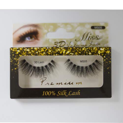"4 Pairs" of Miss 3D Volume Tapered False Eyelash Extension MS05