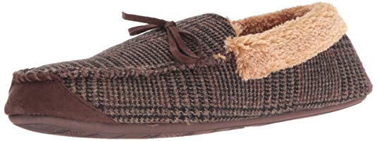 Dockers Men's Glen Plaid Step-In Moccasin Slipper