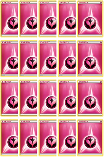 20 Basic Fairy Energy (Pink) Pokemon Cards (XY Series, Unnumbered)