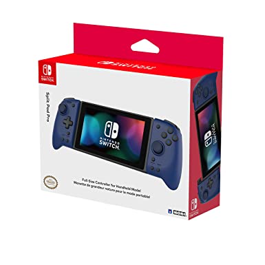 Hori Nintendo Switch Split Pad Pro (Blue) Ergonomic Controller for Handheld Mode - Officially Licensed By Nintendo - Nintendo Switch