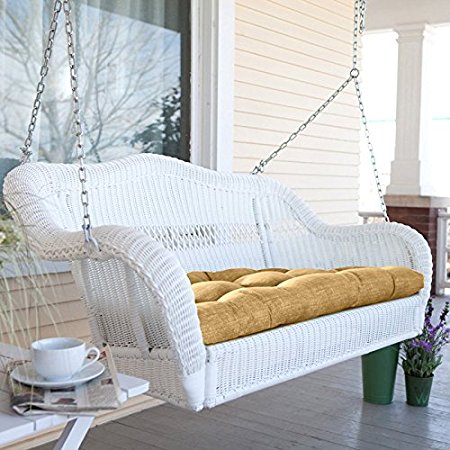 Coral Coast Casco Bay Resin Wicker Porch Swing with Optional Cushion No Cushion - CWR018-1