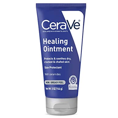 CeraVe Healing Ointment 5 oz with Hyaluronic Acid and Ceramides for Protecting and Soothing Cracked, Chafed Skin