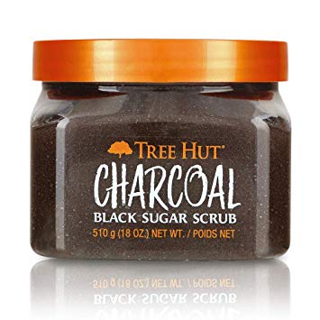 Tree Hut Charcoal Black Sugar Scrub, 18oz, Ultra Hydrating and Exfoliating Scrub for Nourishing Essential Body Care