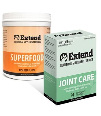 Extend - Joint Care and Superfood For Dogs. Combo Special! - 100% Money Back Guarantee