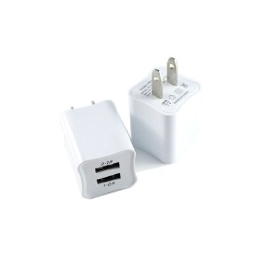 Allytech(TM) High Quality Universal USB Charger 2.1Amp Dual Port Ac Home Wall Adapter Charger Travel Charger for iPhone 6/plus 5 5s 5c,iPad (White)