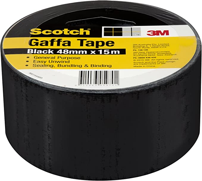 Scotch 933 Gaffa Tape Black 48mm x 15m