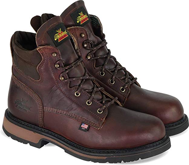 Thorogood Men's American Heritage 6" Classic Plain Toe, Safety Toe Boot