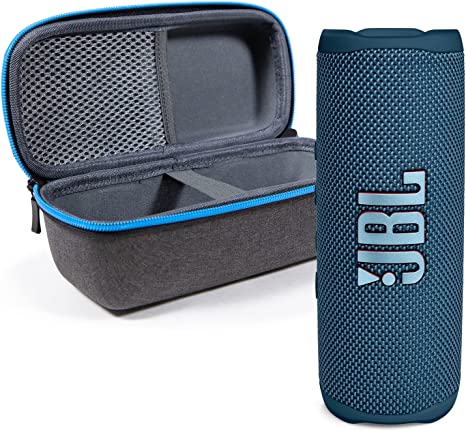 JBL Flip 6 Waterproof Portable Wireless Bluetooth Speaker Bundle with divvi! Premium Hardshell Case - Blue