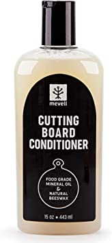 Mevell Cutting Board Conditioner, Great for Butcher Blocks, Countertops and Other Natural Wood Bowls and Utensils, Cutting Board Wax Made with Food Grade Mineral Oil and Natural Beeswax.