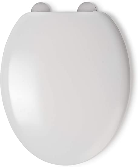 Croydex Flexi-Fix Grasmere Always Fits Never Slips Anti Bacterial Toilet Seat, White, 43.5 x 38 x 5 cm