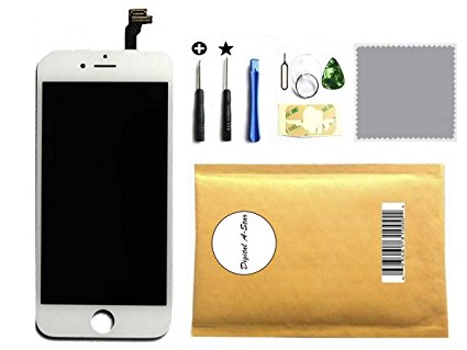 Replacement for iPhone 6 4.7 inch LCD Touch Screen Digitizer Frame Assembly & Free Repair Kit (White)