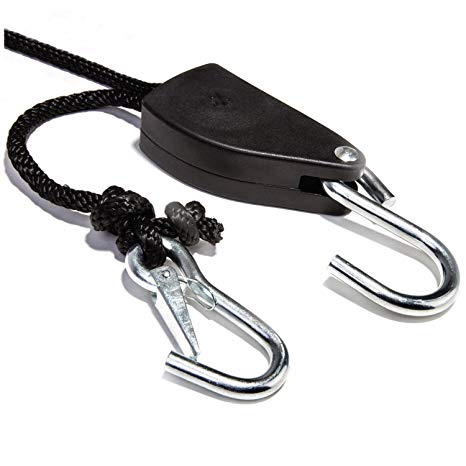 Apollo Horticulture 3/8” Rope Hangers with Adjustable Metal Gears, 250-lbs Weight Capacity