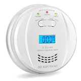 X-Sense CO03JF Battery-Operated Home Carbon Monoxide Detector  CO Alarm with Electrochemical Gas Sensor Large Digital Display Built in Memory