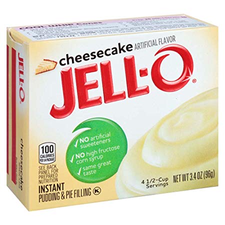 Jell-O Cheesecake Instant Pudding Mix 3.4 Ounce Box (Pack of 6)