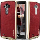 LG G4 Case Caseology Envoy Series Leather Burgundy Red Premium Leather Bumper Cover Leather Textured LG G4 Case 2015