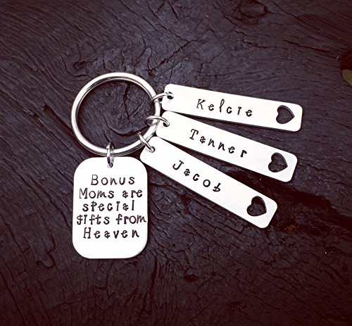 Bonus Moms Are Special Gifts From Heaven Keychain | Mother's Day Gift | Gift For Stepmom | Keychain For Bonus Mom | Gift For Stepmother | Gift From Stepchildren