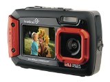 Ivation 20MP Underwater Shockproof Digital Camera and Video Camera wDual Full-Color LCD Displays - Fully Waterproof and Submersible Up to 10 Feet Red