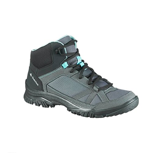 Quechua NH 100 Mid Women's Nature Hiking Boots - Grey Blue