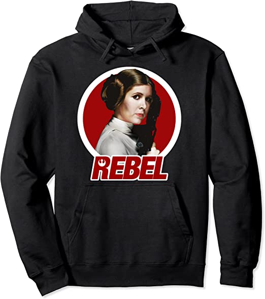 Star Wars Princess Leia Original REBEL Badge Graphic Hoodie