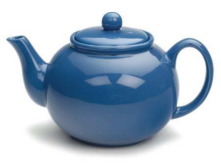 RSVP Light Blue 6 cup Stoneware Chai Teapot