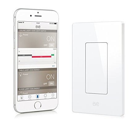 Elgato Eve Light Switch, Connected Wall Switch with Apple HomeKit technology, Bluetooth low energy