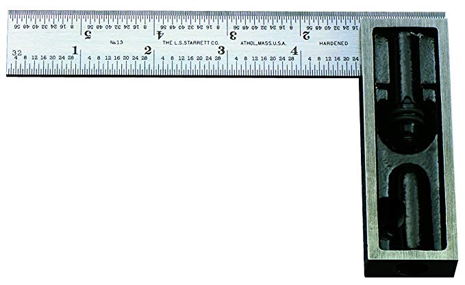 Starrett 13C 6-Inch Double Square with Hardened Blade