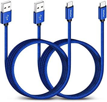 CLEEFUN [3M, 2-Pack] Long USB Type C Charger Cable for Samsung S9, Nylon Braided USB-C Fast Charging Lead for Samsung Galaxy S9  S10 S8 Plus S10 Lite S10e S20, Note 10 9 8, M31 A20e A40 A50 A51 A70