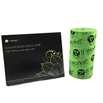 It Works! Ultimate Body Wrap Applicators (4 Count) with Fab Wrap Roll (82ft) Bundle