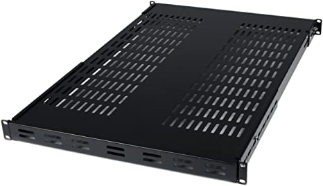 StarTech.com 1U Adjustable Vented Server Rack Mount Shelf - 175lbs - 19.5 to 38in Deep Universal Tray for 19" AV/Network Equipment Rack (ADJSHELF)