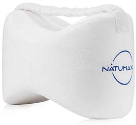 Knee Pillow for Side Sleepers - Sciatica Pain Relief - Back Pain, Leg Pain, Pregnancy, Hip and Joint Pain - Memory Foam Leg Pillow   Free Sleep Mask and Ear Plugs