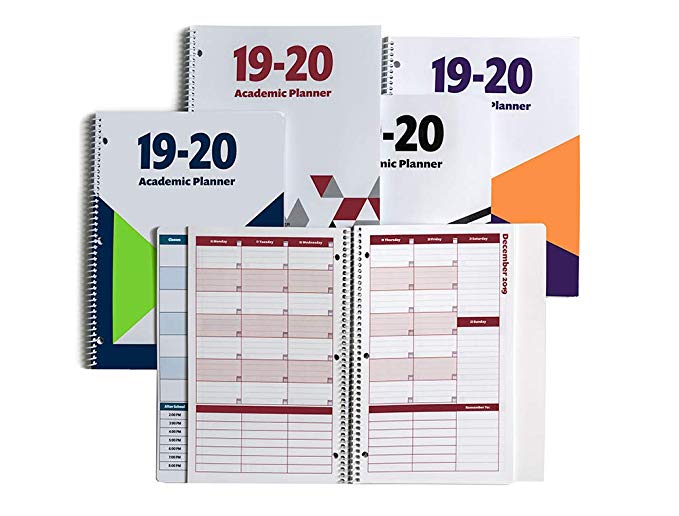 2019-2020 Academic Planner, A Tool for Time Management, Daily, Weekly & Monthly School Agenda for Keeping Students On Track & On Time, (July 2019-June 2020), Size 8.5x11, Red