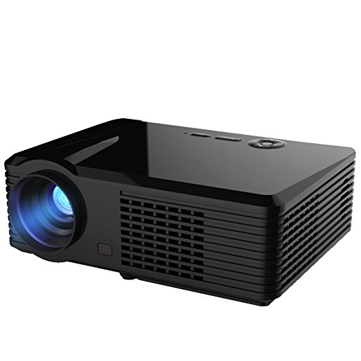Simplebeam Android WIFI Projector PRS220 4.42 OS Bluetooth 200'' 2500 Lumens Led Portable Beamer for Home Theater with HDMI ,VGA ,USB Port(Black)