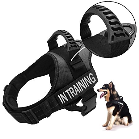Upgrade Version-Dog Vest Harness,Pet Dog Adjustable Padded Mesh Vest Body Harness with Large Handle, Comfort control for Medium large dogs, Perfect for Daily Training, Walking, Hiking, No Choking