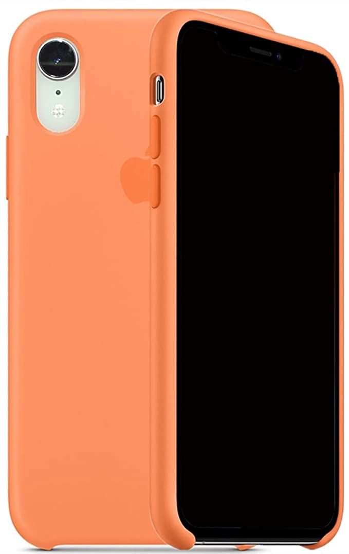 ForH&U Silicone Case Compatible for iPhone XR, Liquid Silicone Non-Slip Case Compatible with iPhone XR-6.1 inch (Papaya)