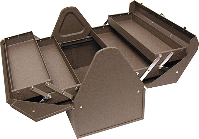 Homak Industrial 18-Inch Cantilever Steel Toolbox, Brown Winkle Powder Coat, BW00210180