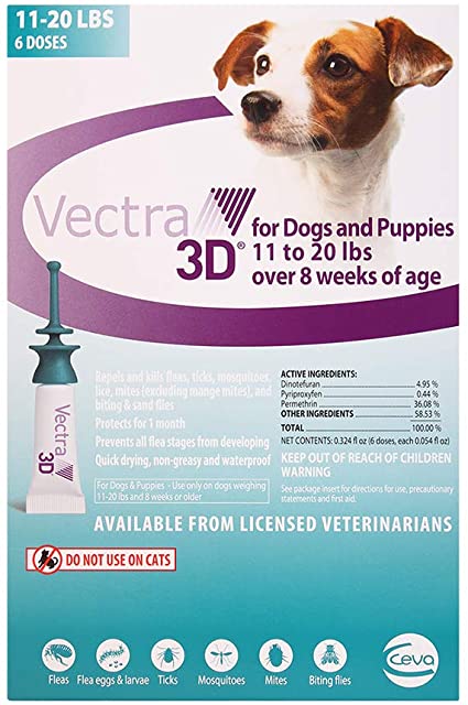 VECTRA 3D Small Dog 11-20lbs, 6 Doses