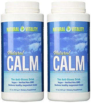 Natural Vitality Natural Magnesium Calm (2 Bottles of 16 Ounce)